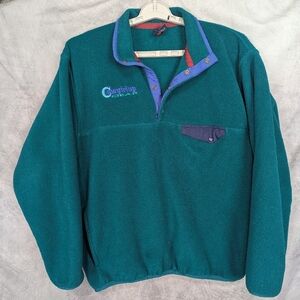Port Authority Large Fleece Pullover With Snaps Embroidered COWGIRL UP Logo
